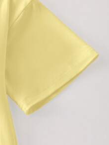 GlowEve Bow Decor Design Casual T-Shirt For Women ,Petite Women - Light Yellow - View 5