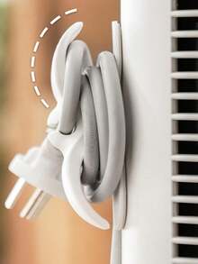 Household Non Perforated Kitchen Appliance Power Cord Storage Winding Device - White - View 2