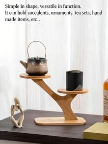 Haus Hana Flower Rack Storage Rack, Balcony Multi-Layer Succulent Desktop Flowerpot Rack, Mini Windowsill Office Creative Living Room Decoration, Modern Minimalist Desktop Flower Rack, Carefully Selected Materials For Layered Storage That Is Not Easy To Tilt, Simple In Shape , Versatile In Function, Can Be Used To Store Succulents, Tea Utensils, Figurines, Etc. - multicolor - View 5