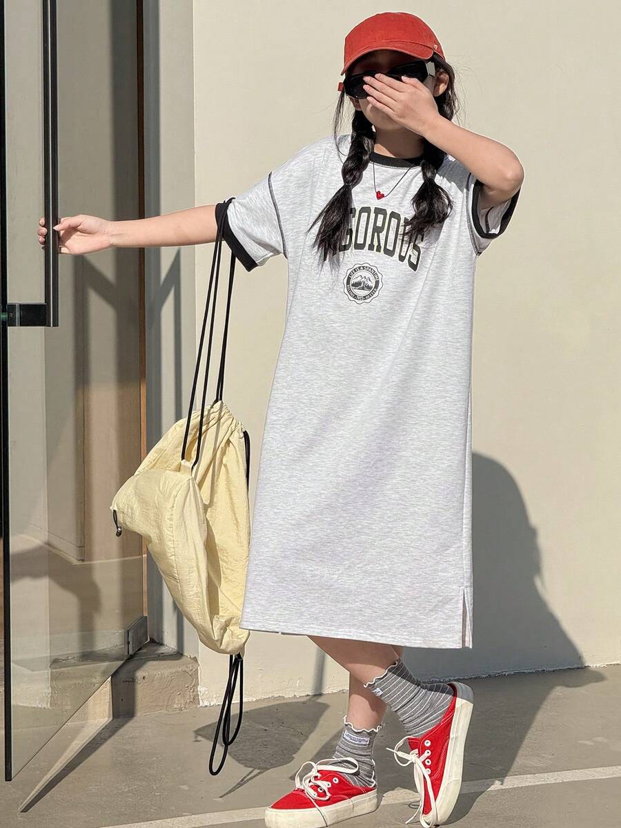 Dazy Kids Tween Girl Casual Dress,Girls Summer Outfits,Back To School Clothes - Grey - View 1