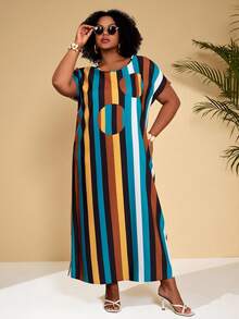 EMERY ROSE Đầm dài chấm bi đen trắng cỡ lớn dành cho nữ, thích hợp cho mùa xuân. - Nhiều màu - Xem 4