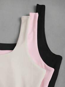 Sweetra 女士休闲褶皱方领吊带背心，夏季 - 彩色 - 查看 6