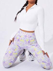 Sovereign Charm Women Sports Leggings - Multicolor - View 5