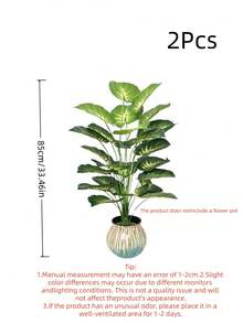 2/1 Piece 12/18/24 Leaves Artificial Tropical Hibiscus Tree, Realistic Touch, Fake Greenery, Suitable For Home, Garden, Office, Balcony Decor, Thanksgiving Decor, Home Decor, Hotel Decor, Window Display, Artificial Plants, Valentine's Day Gift - Green - View 15