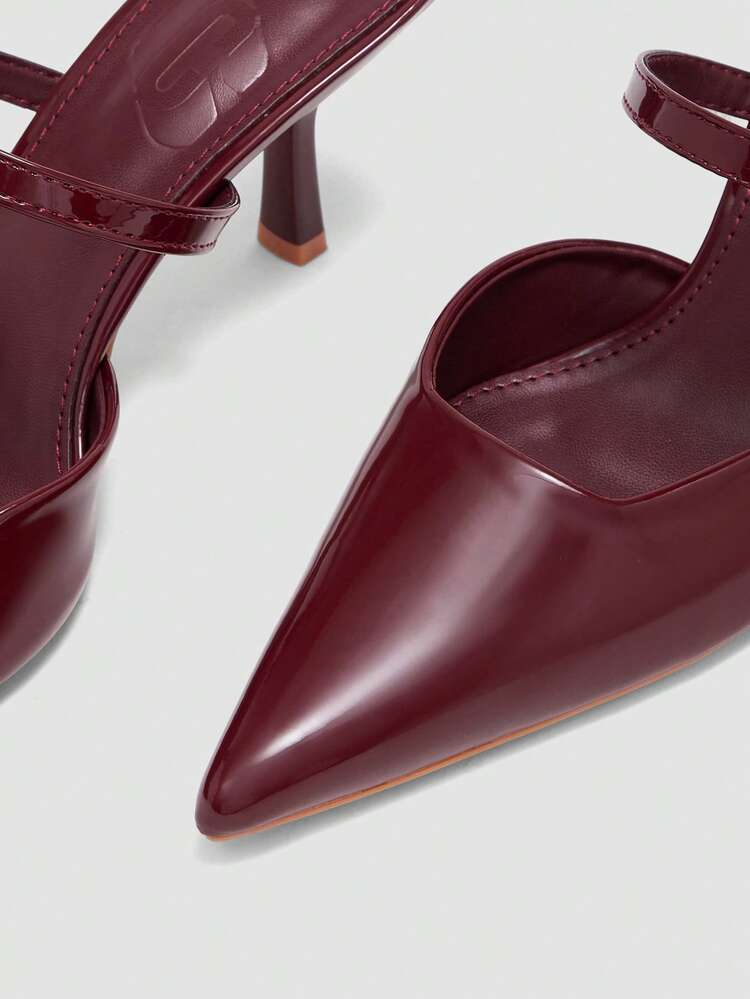 CUCCOO BIZCHIC Women's Pointed Toe Buckle Design Fashionable High Heels For Daily Wear