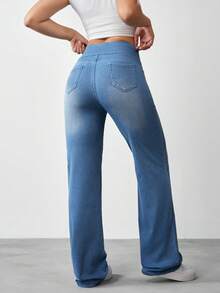 Flexra Tall Tall Black High Stretch Denim Jeans - Light Wash - View 2