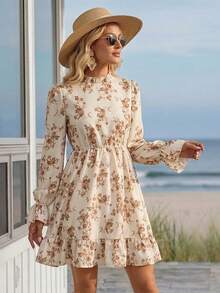EMERY ROSE Váy dài tay in họa tiết toàn thân thường ngày dành cho nữ - Nhiều màu - Xem 4