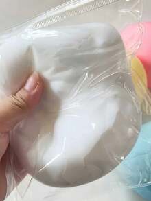 1个10厘米流体慢回弹泥浆感麻糬挤压玩具，缓解压力巨型球，生日圣诞礼物，桌面装饰，玩具，趣味小玩意 - 彩色 - 查看 3