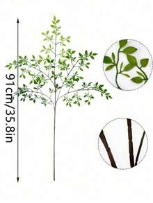 Cây giả 5/3 bộ, cành cây giả, tre giả, trang trí phòng, trang trí nhà mùa xuân, trang trí đám cưới, trang trí phòng ngủ, trang trí ngoài trời, trang trí nhà bếp, trang trí phòng khách, trang trí sân hiên ngoài trời, tự làm, điểm nhấn trang trí phòng. - màu xanh lá - Xem 3