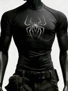 RISE LYT 男士运动T恤和背心 - 黑色 - 查看 6