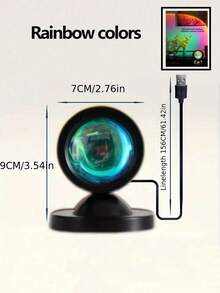 1 件 LED 日落氛围灯 - 营造温馨氛围，非常适合客厅装饰、卧室氛围照明、节日装饰、礼品、节日庆典、锚点背景图像 - 彩色 - 查看 16