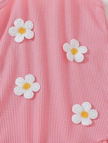 SHEIN Playful Pals Đầm hai dây hở lưng kiểu Hàn Quốc mùa hè dễ thương kẻ sọc cầu vồng, trang phục ngọt ngào và phù hợp cho kỳ nghỉ. - Hồng - Xem 4