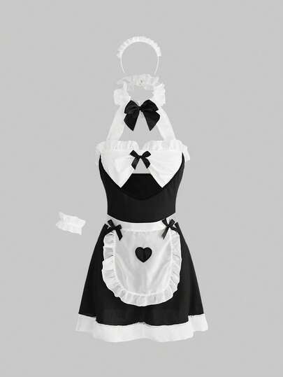 ROMWE Gothic Lolita Maid Sexy Nightgown