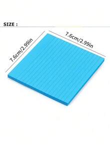 1/8PCS Random Color Lined Sticky Notes Bright Pastel Large Size Notepad Bulk Loose Leaf Paper Back To School Office Stationery Supplies - one-size - View 9