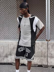EVRINFINITE Manfinity Streetrush Herren Rundhals Kurzarm Stilvolles Farbblock Design Lässig T-Shirt Weltmeisterschaft Fußball 2026, Paar Matching Outfit Urlaub. - Verschiedenfarbig - Übersicht 7
