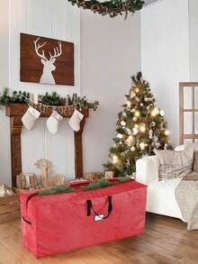 Túi đựng cây thông Noel - Phù hợp với cây thông Noel cao đến 2,3 mét, có khóa kéo, tay cầm, chất liệu chống thấm nước, bảo vệ cây khỏi bụi và ẩm, màu đỏ. - Nhiều màu - Xem 4