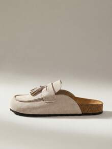 Solecia Ladies Tassel Design Daily Travel Casual Slippers - Off-white - View 3
