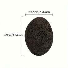 1/2pcs Natural Volcanic Stone Foot Exfoliator, Volcanic Pumice Stone, Home Foot Care Tool For Dead Skin & Callus Removal - Black - View 4