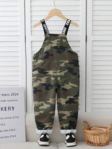 Young Boy Camouflage Bib Overalls, Suitable For Daily Play And Outings, Suitable For Spring And Summer Wear Camo Print Kids Overalls For Boys - Multicolor - View 2