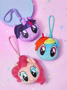 My Little Pony X SHEIN 1pc Cute Cartoon Pendant, Suitable For Boys And Girls, Fun Design, Can Be Hung On Coin Purse - Twilight Sparkle/Rainbow Dash/Pinkie Pie - Blue - View 2