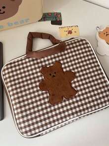 Checkerboard Check Cute Cartoon Laptop Storage Bag Waterproof Shockproof Lightweight Portable Travel Office School Notebook Carrying Case Inner Sleeve For 11 13 Inch - multicolor - View 20