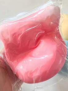 1个10厘米流体慢回弹泥浆感麻糬挤压玩具，缓解压力巨型球，生日圣诞礼物，桌面装饰，玩具，趣味小玩意 - 彩色 - 查看 4