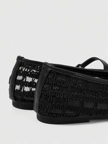 Sleekvia Ladies Fashion Elegant Lace Mesh Comfortable Square Toe Flat Sole Shoes - Black - View 6