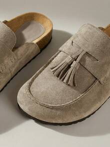 Solecia Ladies Tassel Design Daily Travel Casual Slippers - Grey - View 6