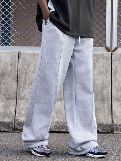 EVRINFINITE 男式宽松抽绳腰阔腿运动裤