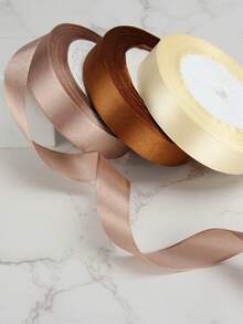 3 rollos de cinta de regalo de unicolor, cinta de regalo de satén para fiestas - Multicolor - Ver 5