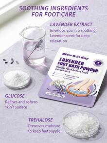 Slow Sunday Lavender Foot Bath Powder, Lavender, Hydrating Moisturizing Revitalizing Exfoliating Footcare, Good Choice For Wedding, Vacation, Beach, Travel EssentialsEaster Gifts, Suitable For Summer Foot Care - Hoa oải hương - Xem 4