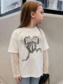 Dazy Kids Tween Girl Fall T-Shirt,Back To School Clothes - White - View 1