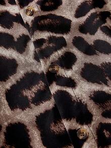 HIMLAND 男士休闲豹纹衬衫，夏季 - 彩色 - 查看 6