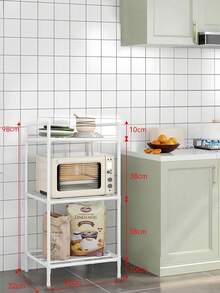 1-Piece Space-Saving Tall Metal Shelf, Kitchen Shelf, Wardrobe Storage, Storage Box, Bathroom Shelf, Shower Rack, Floor-Standing Multi-Layer Bathroom Storage Shelf, Bookshelf, Storage Rack, Movable, Easy To Assemble, Suitable For Bathroom, Kitchen, Office, Study, Living Room, Holiday Gift. - Multicolor - View 9