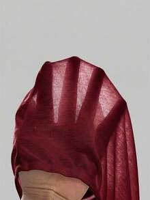 ROMWE Avant Sexy Slogan Print Asymmetrical Shoulder Fitted Women Top - Burgundy - View 6