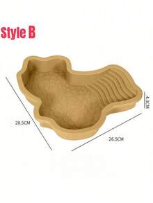 Large Reptile Bath Pool With River Shape Design, Smooth Round Edge Shallow Water Dish For Turtles Bearded Dragons Lizards Frogs, Tortoise Accessory - Multicolor - View 5