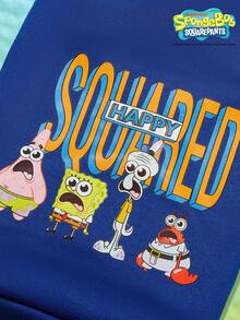 SpongeBob SquarePants | PETSIN 1 chiếc áo len cho thú cưng, quần áo đa năng cho mèo và chó, kiểu áo chui đầu màu xanh dễ thương cho cả hai chân, trang phục thể thao thường ngày mùa xuân, thu và hè. - Màu xanh lam - Xem 3