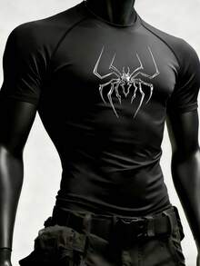 RISE LYT 男士运动T恤和背心 - 黑色 - 查看 1