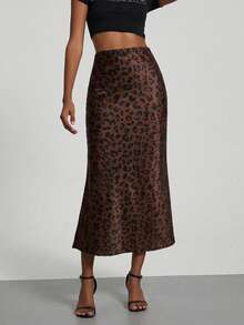 Lymera Women's Fashionable Casual Leopard Print Mini Skirt, Spring/Summer Cheetah Print Skirts Leopard Long Skirt Spotted Skirt Leopard Print Long Skirt Brown Print Midi Skirt Satin Cheetah Skirt Long Cheetah Skirt Pincel Skirt Chettah Print Skirt Leopard Print Skirt - Multicolor - View 1