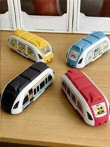 MINKOJA 1辆卡通玩具车，双向电动高速轨道，仿真火车模型，惯性玩具，益智玩具 - 彩色 - 查看 3