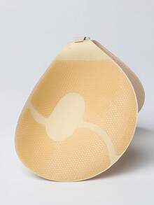 SHEIN Women's Solid Color Front Closure Breathable Adhesive Bra - Apricot - View 3