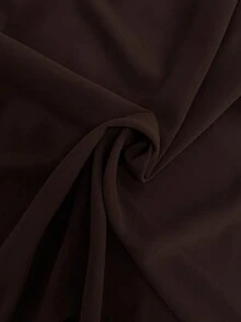 Franclia V-Neck Ruffle Petal Sleeve Casual Blouse - Coffee Brown - View 4