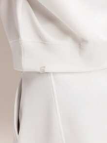 SoftCalm Modal Cozy Companion Soft Silky-Smooth Breathable Waist-Length Boatneck Pullover Sweatshirt Daily Casual Wear - White - View 5