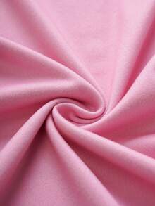 SHEIN X Care Bears Váy kẻ sọc ghép mảnh in hình gấu cho bé gái - Hồng - Xem 6