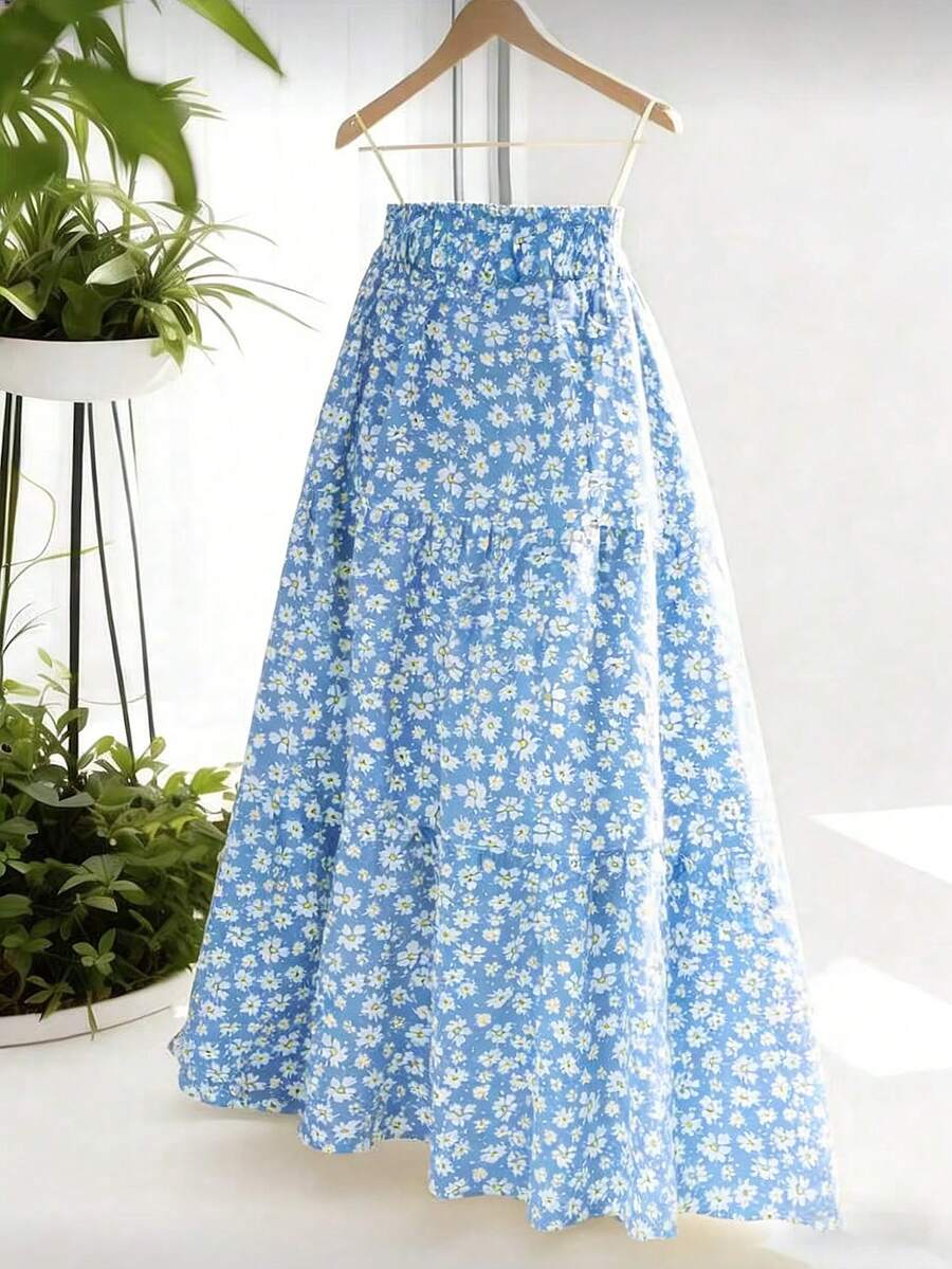 SHEIN LUNE Váy suông tối giản cỡ lớn, phù hợp cho mùa hè - Nhiều màu - Xem 1