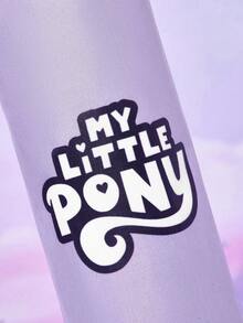 My Little Pony X SHEIN 1把卡通人物印花雨伞，黑色防晒涂层，防晒指数50+，适合上学、上班、外出和日常使用，专为大学生、高中生、男士和女士设计，可爱 - 紫色 - 查看 5
