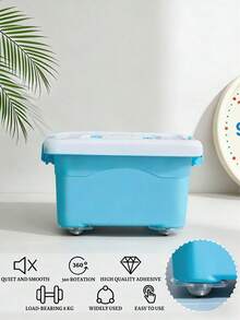 Haus Hana 8个自粘式脚轮，迷你360°旋转万向轮，透明粘性滚轮，适用于储物箱、床底收纳架、垃圾桶、家具和小家电，轻松移动厨房橱柜、咖啡机、空气炸锅和微波炉，无需钻孔自粘式移动轮，是日常家居搬运的理想助手。 - 多色 - 查看 6
