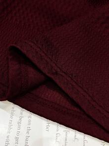 Manfinity Joysei 男士休闲通勤撞色纹理面料短袖Polo衫，夏季 - 彩色 - 查看 7