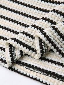 Trelyra Đầm ngắn trễ vai kẻ sọc mới dành cho nữ, gợi cảm và thanh lịch. - Nhiều màu - Xem 3