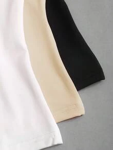 Sweetra 女士休闲褶皱圆领背心，夏季 - 彩色 - 查看 6